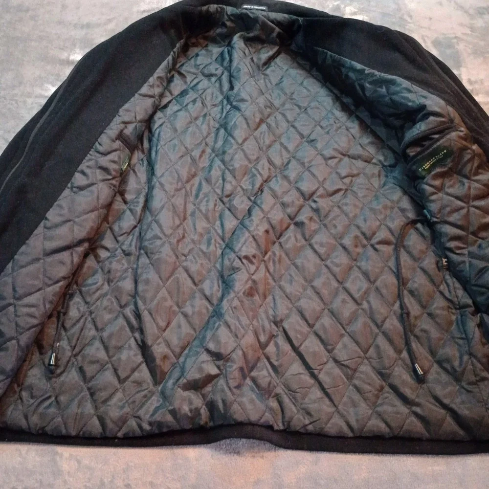 Lauren Ralph Lauren Jacket Mens‎ 42 Regular Black Cashmere Blend Wool Coat